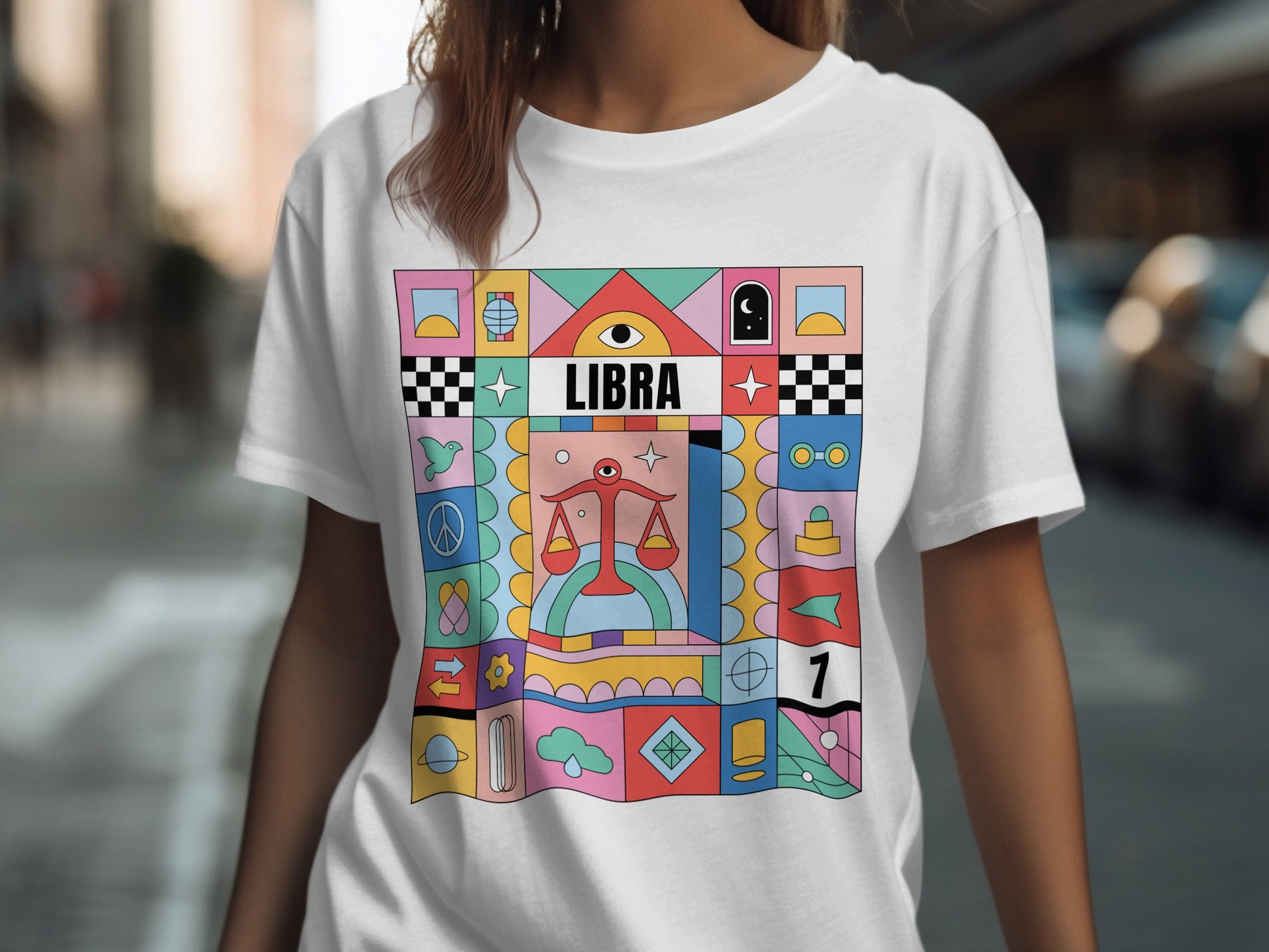 Libra Graphic Horoscope Design Streetwear T-shirt