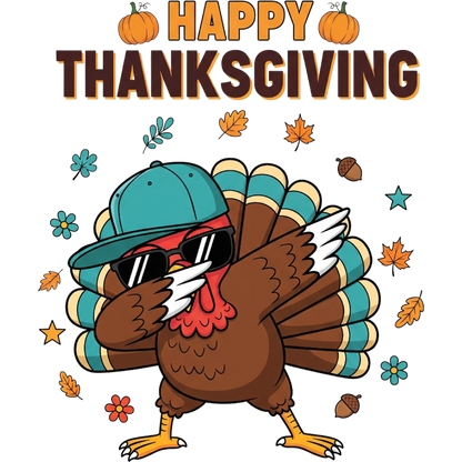 Funny Dabbing Turkey Happy Thanksgiving Apparel