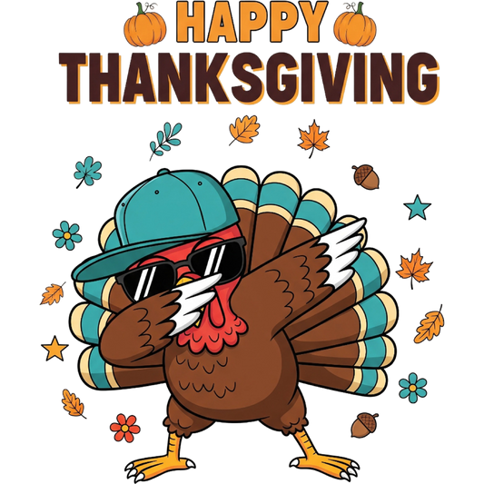 Funny Dabbing Turkey Happy Thanksgiving Apparel