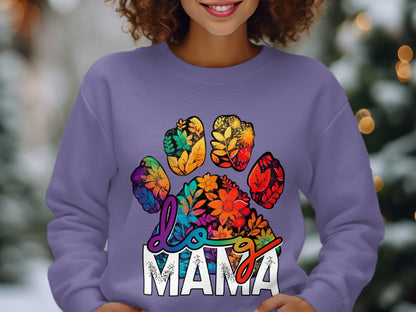 Colorful Dog Mama Sweatshirt for Pet Lovers