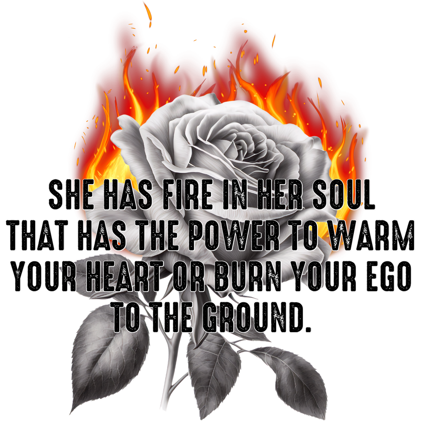 She Has Fire In Her Soul Inspirational Art Print