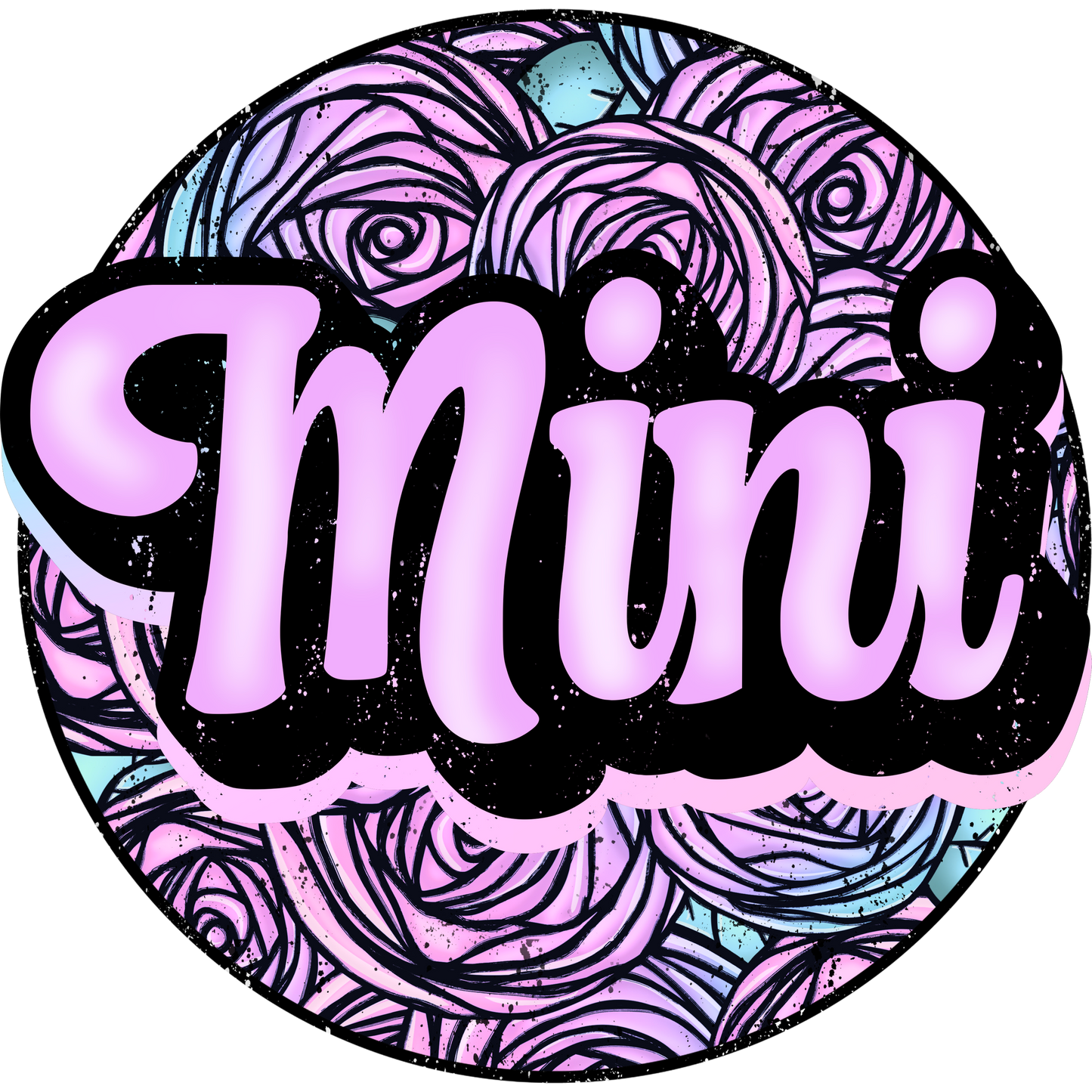 Mini Purple Roses Floral Art Circle product