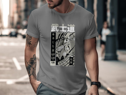 Japanese Bushido Samurai Comic Strip T-Shirt product