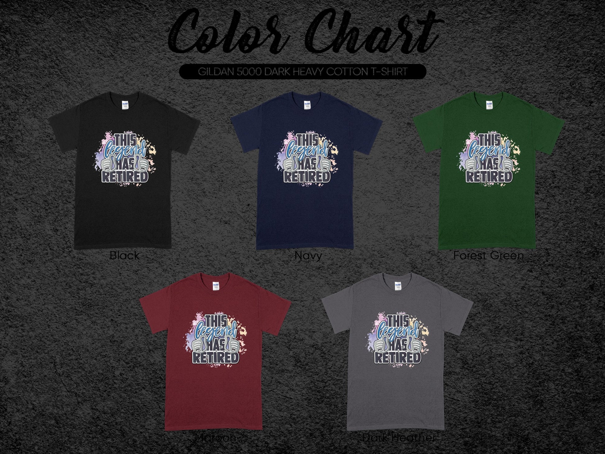 This Legend Has Retired Colorful T-Shirt Design
