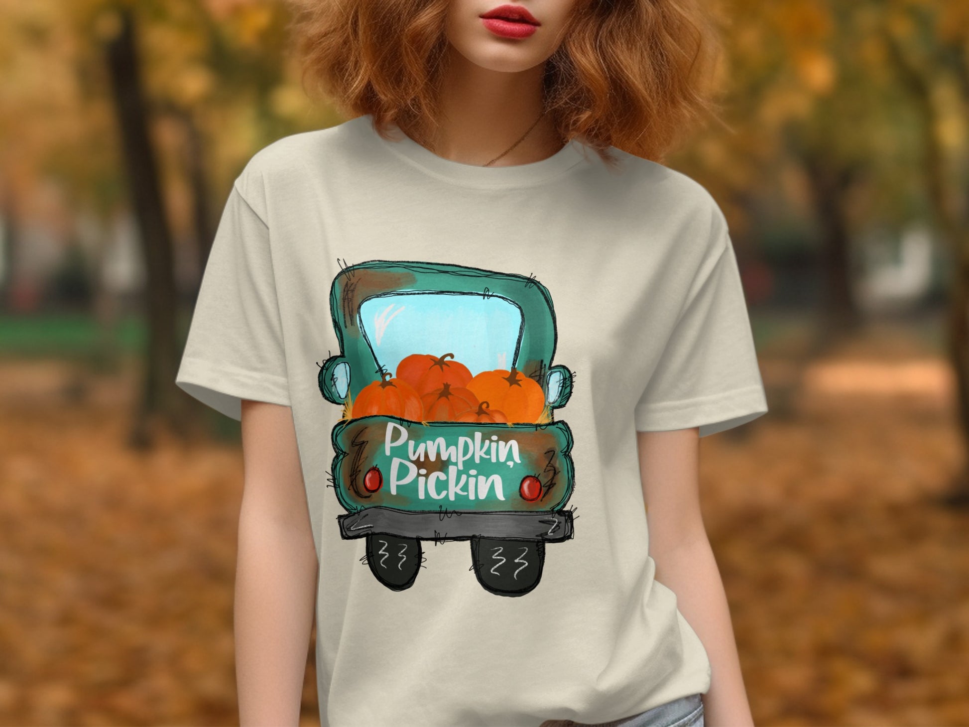 Pumpkin Pickin Graphic Tee for Autumn Season