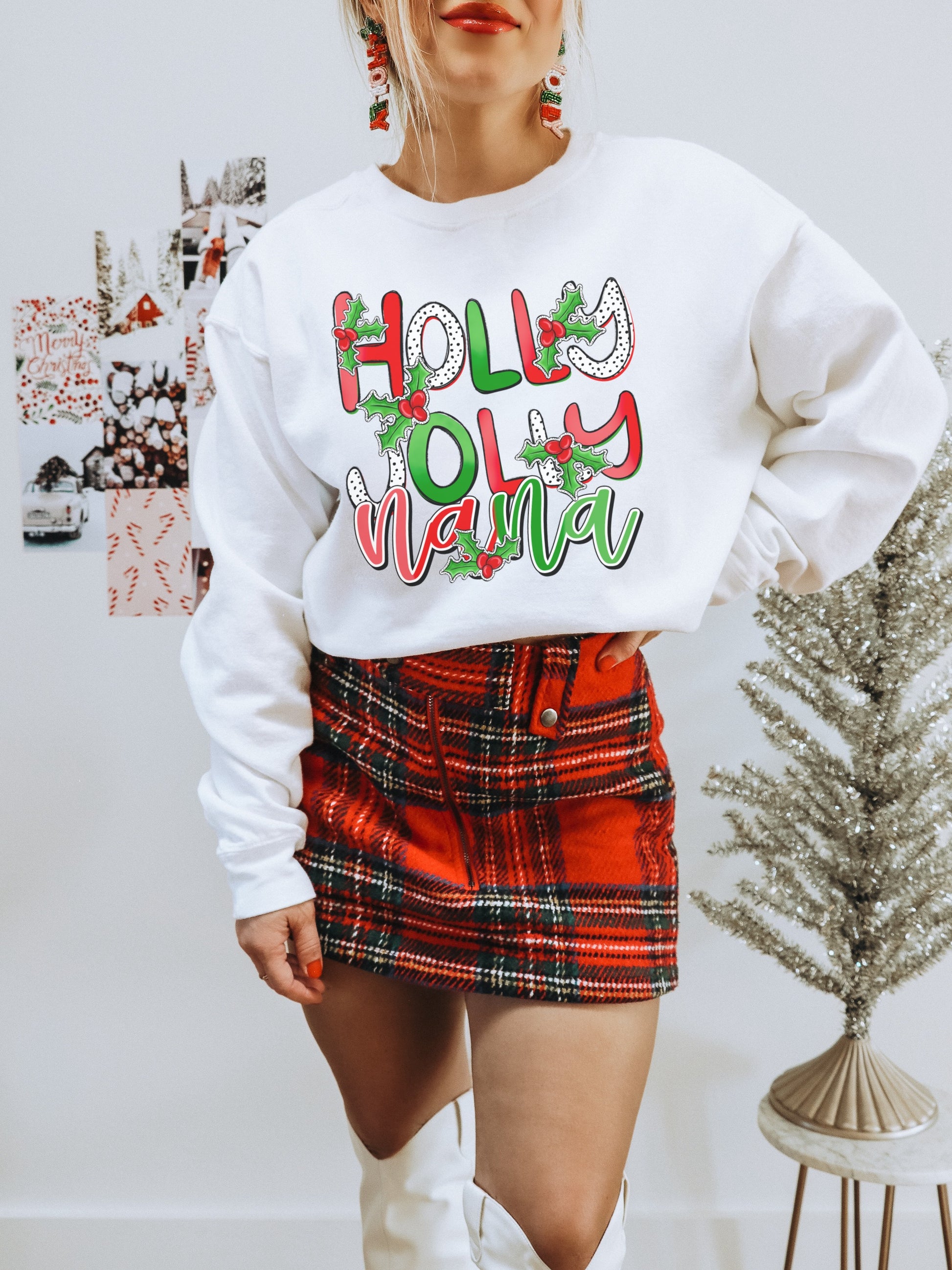 Holly Jolly Nana Sweatshirt for Festive Celebrations