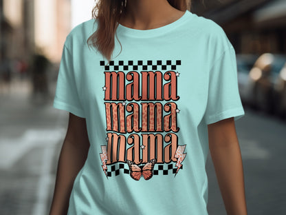 Mama Mama Mama Butterfly Graphic T-Shirt