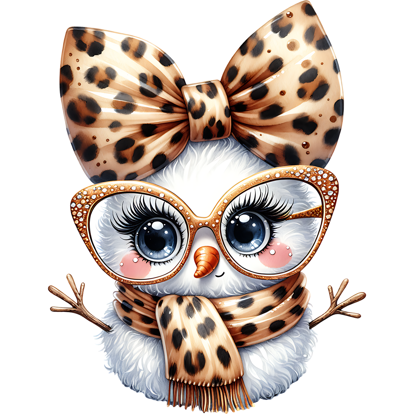 Cute Owl with Glasses and Bow Kids Decor