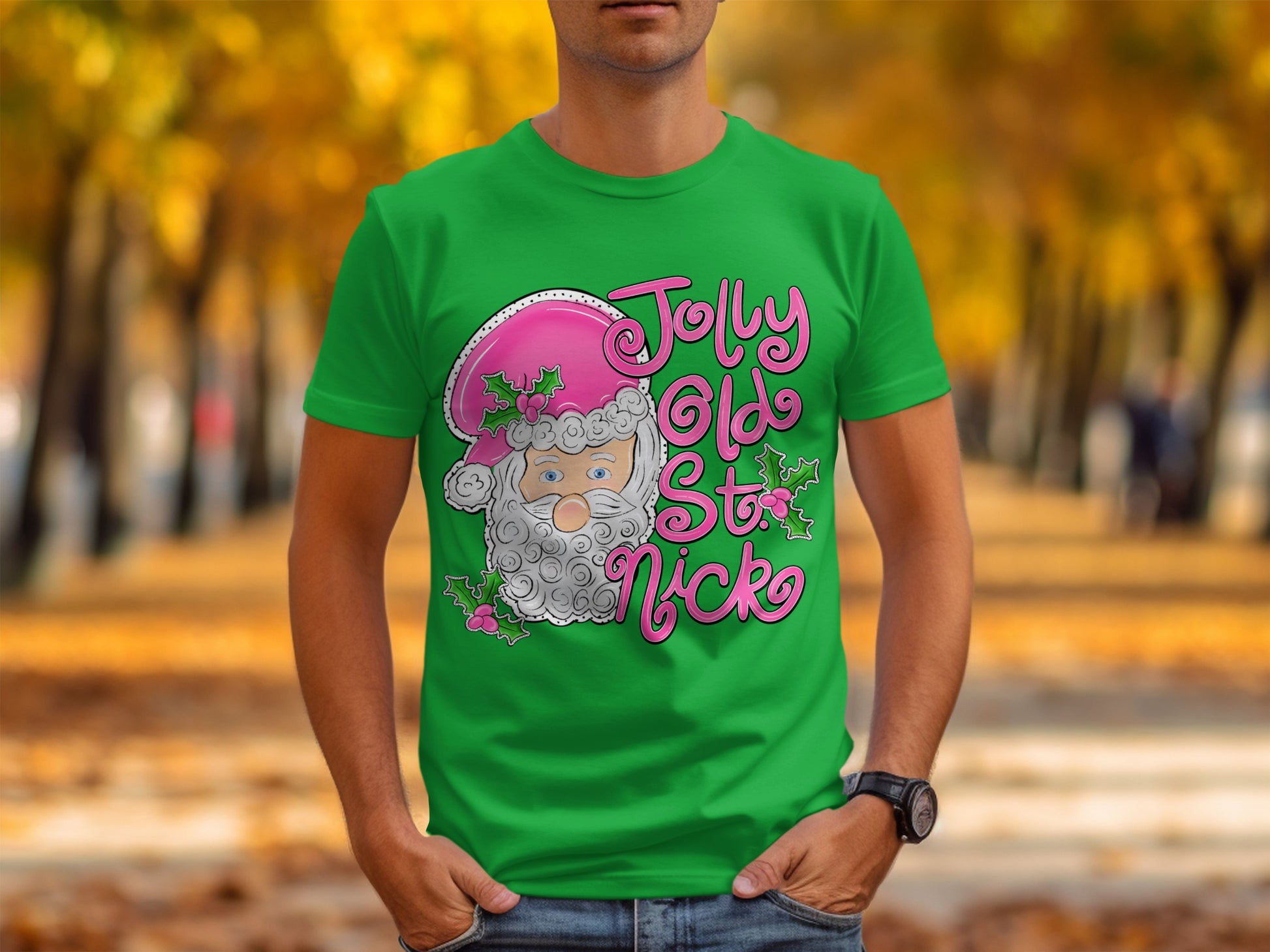 Jolly Old St. Nick Christmas T-Shirt