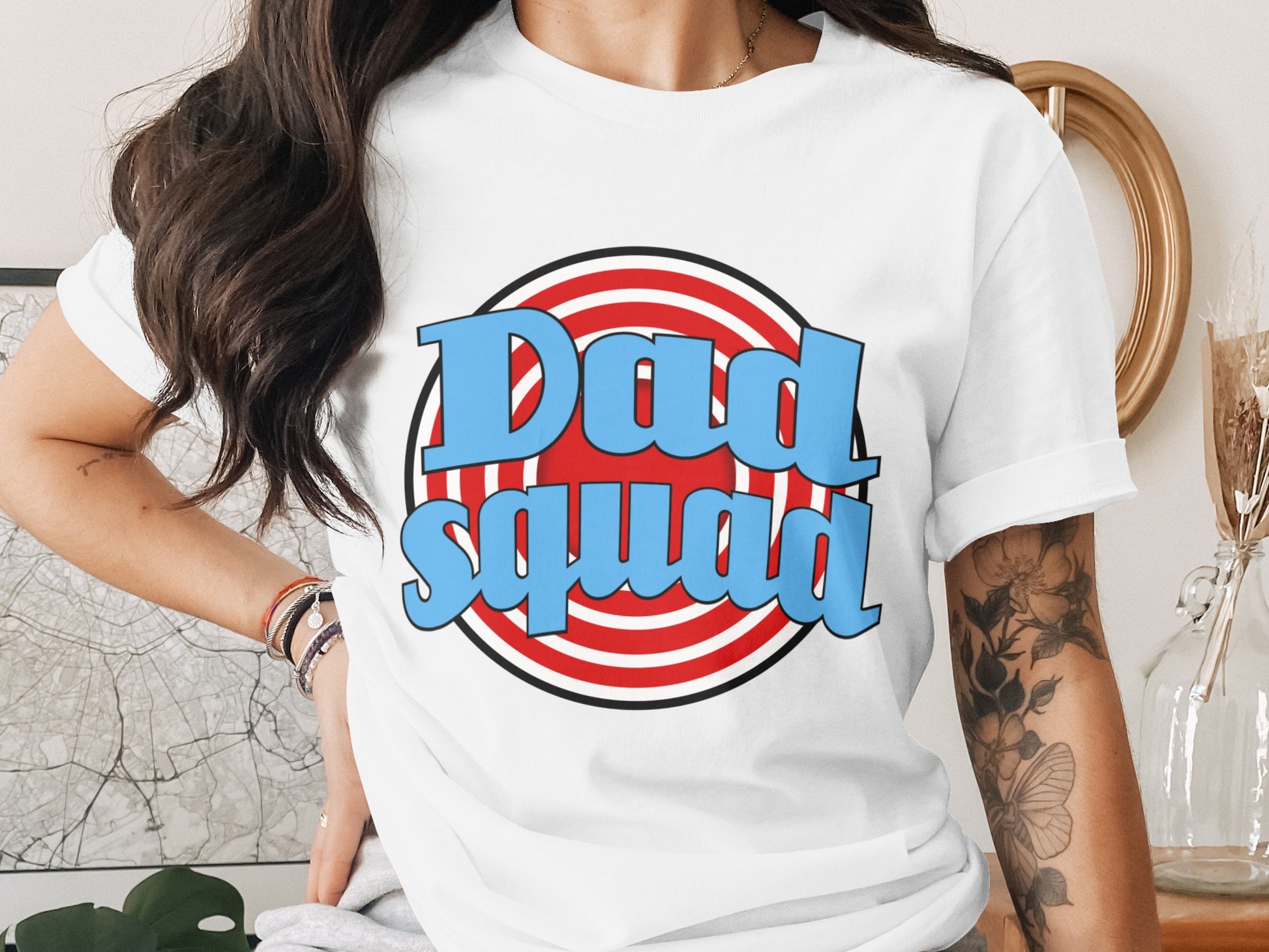 Dad Squad Graphic T-Shirt Unique Design Apparel