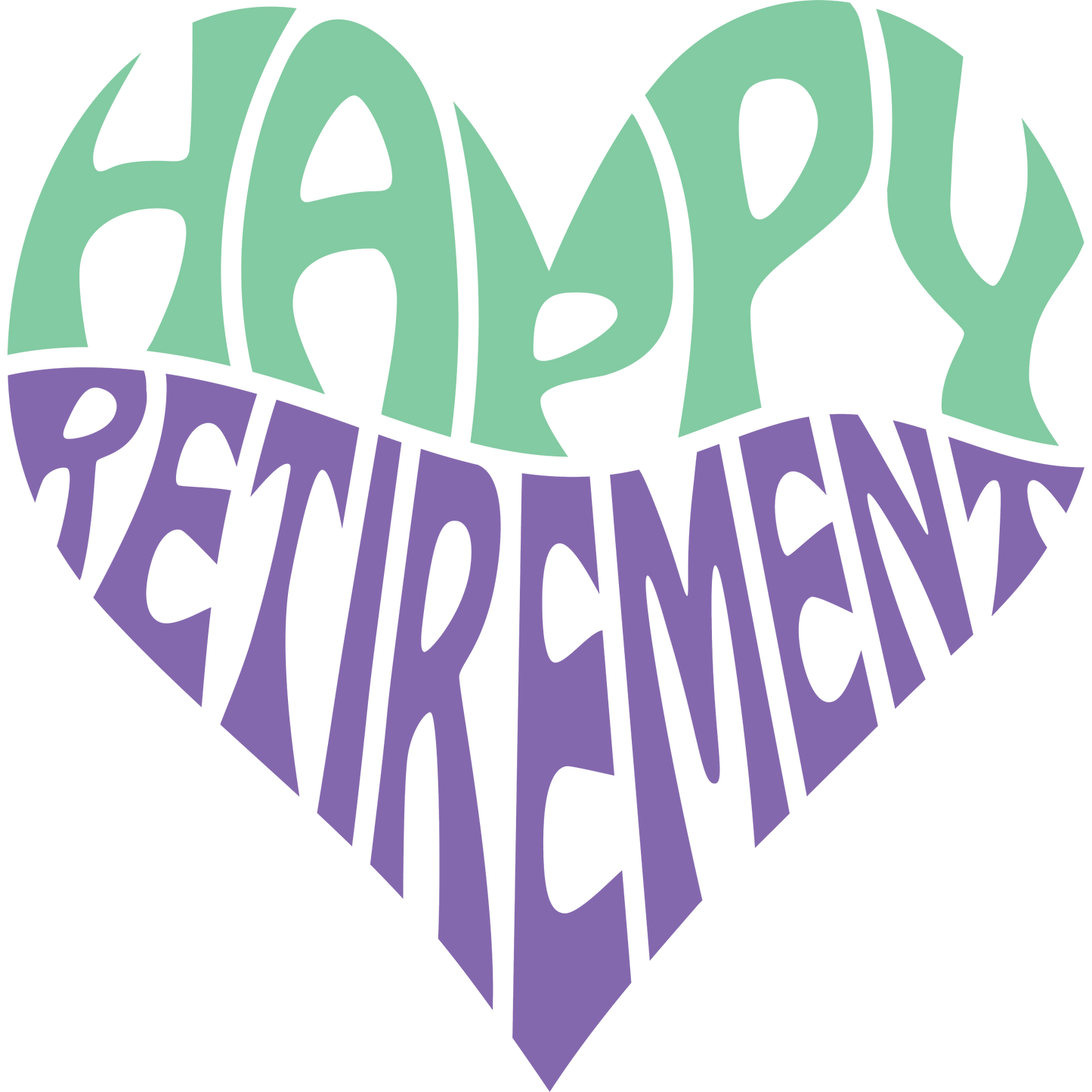 Happy Retirement Heart Shaped Graphic Product