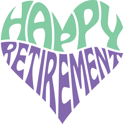 Happy Retirement Heart Shaped Graphic Product