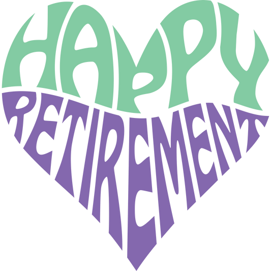 Happy Retirement Heart Shaped Graphic Product
