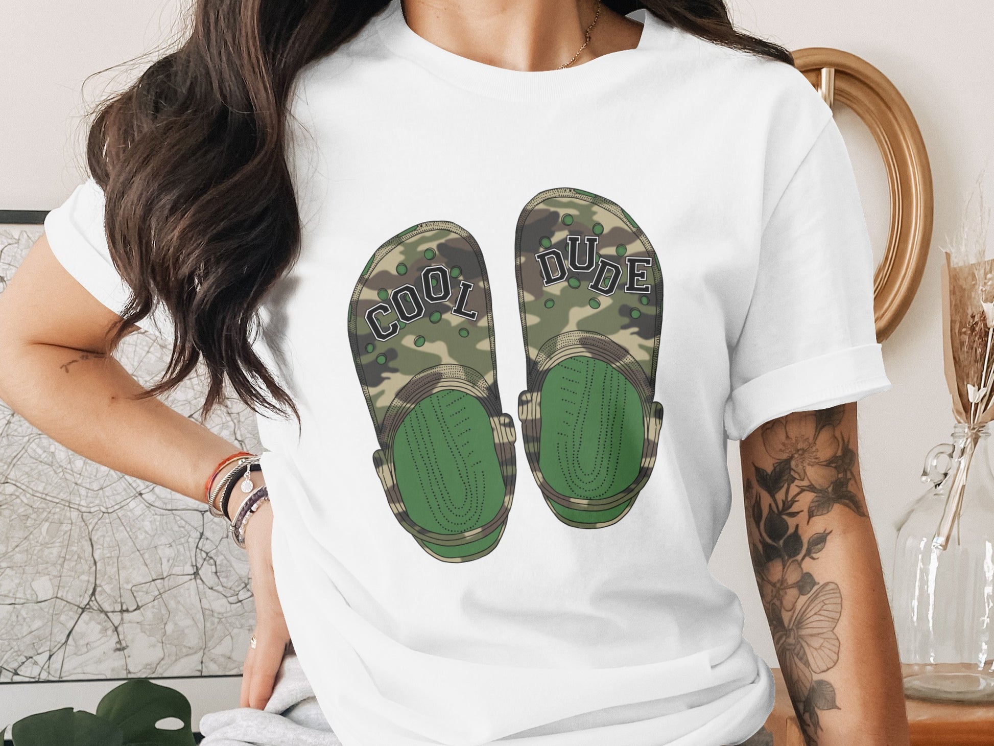 Cool Dude Slippers Graphic Print T-shirt product