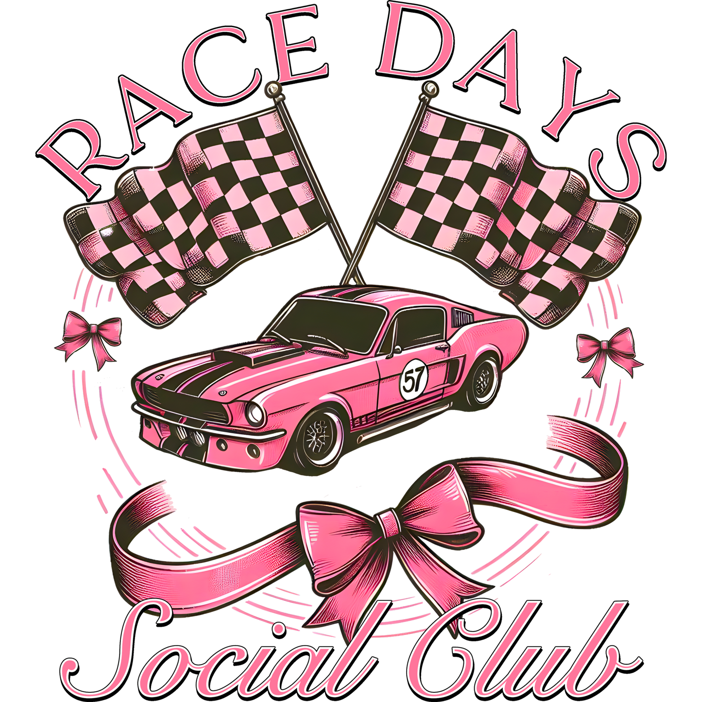 Race Days Social Club Graphic Car Design