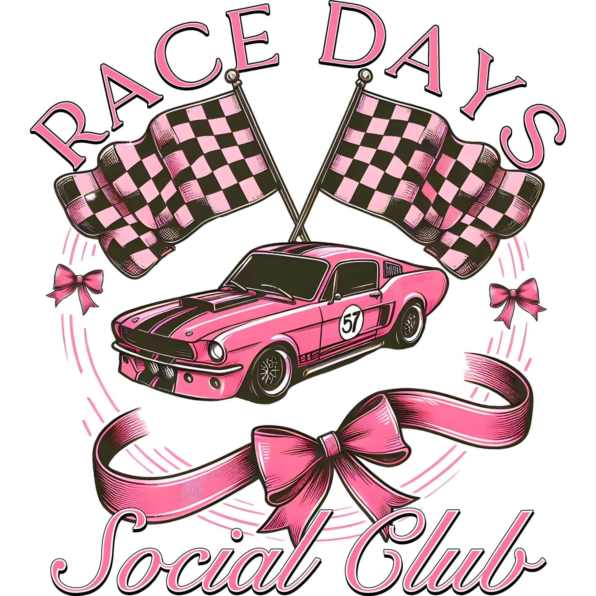 Race Days Social Club Graphic Car Design