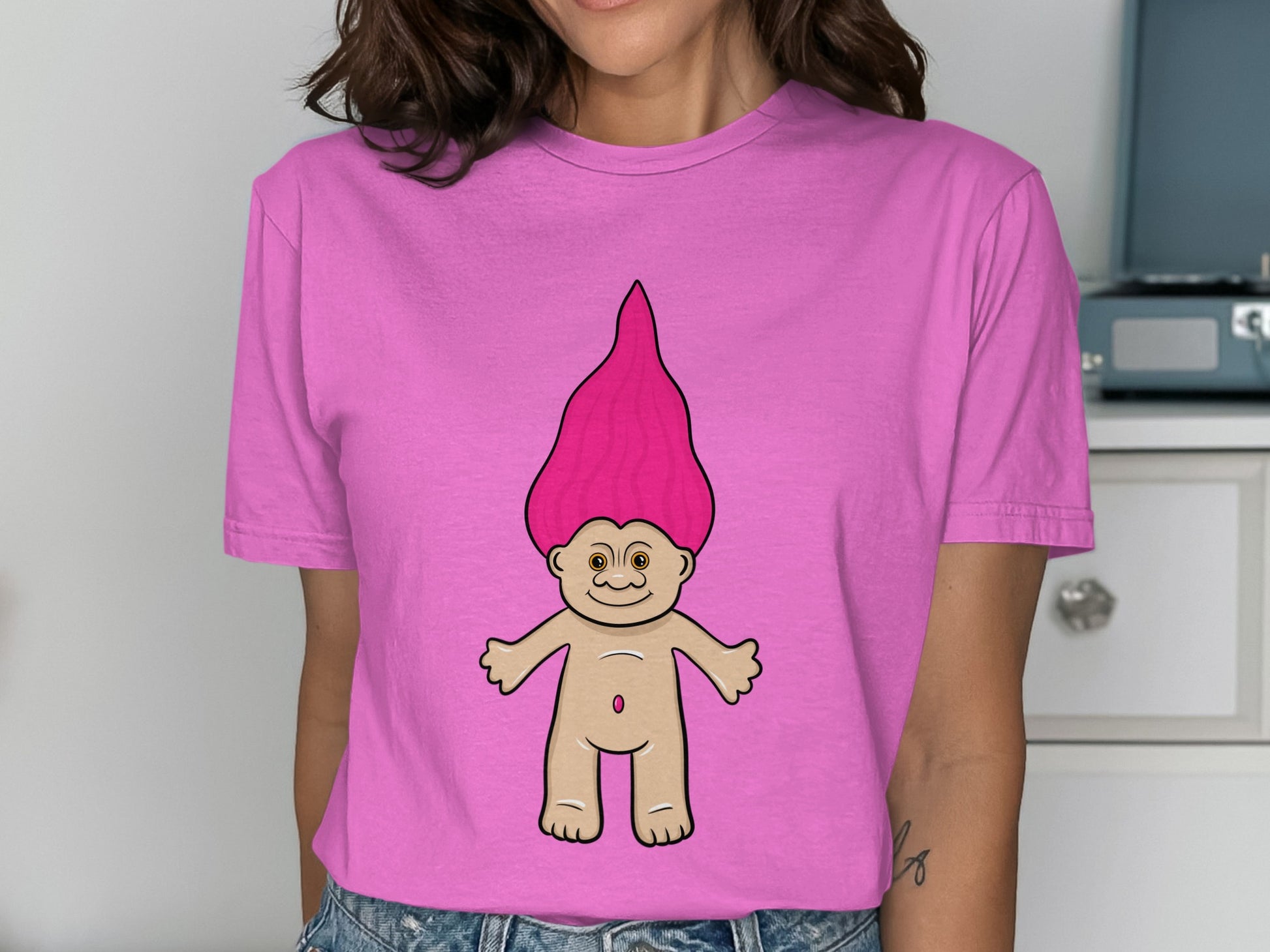 Retro Troll Doll Graphic Tee Shirt Design