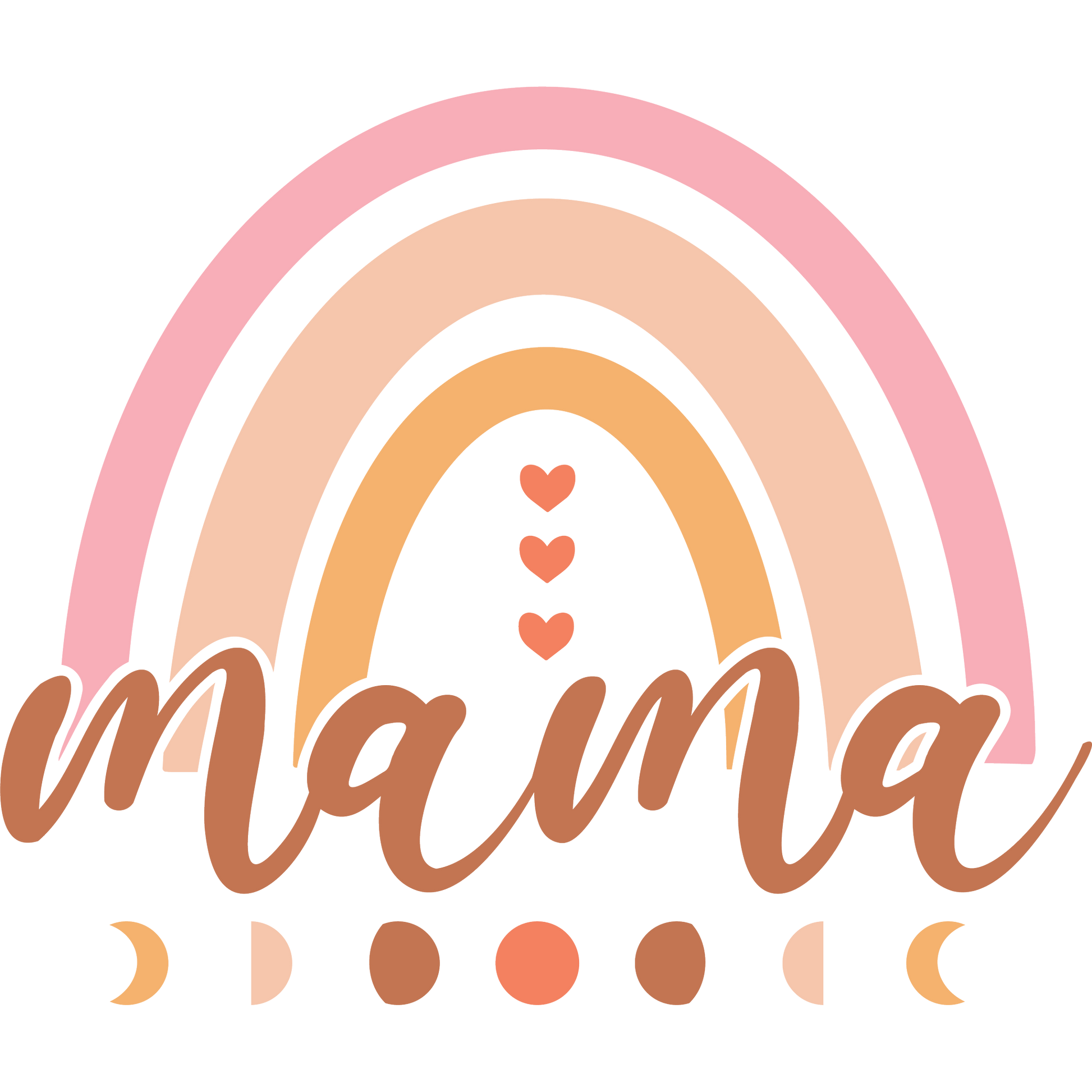 Whimsical Mama Design with Rainbow and Hearts Product
