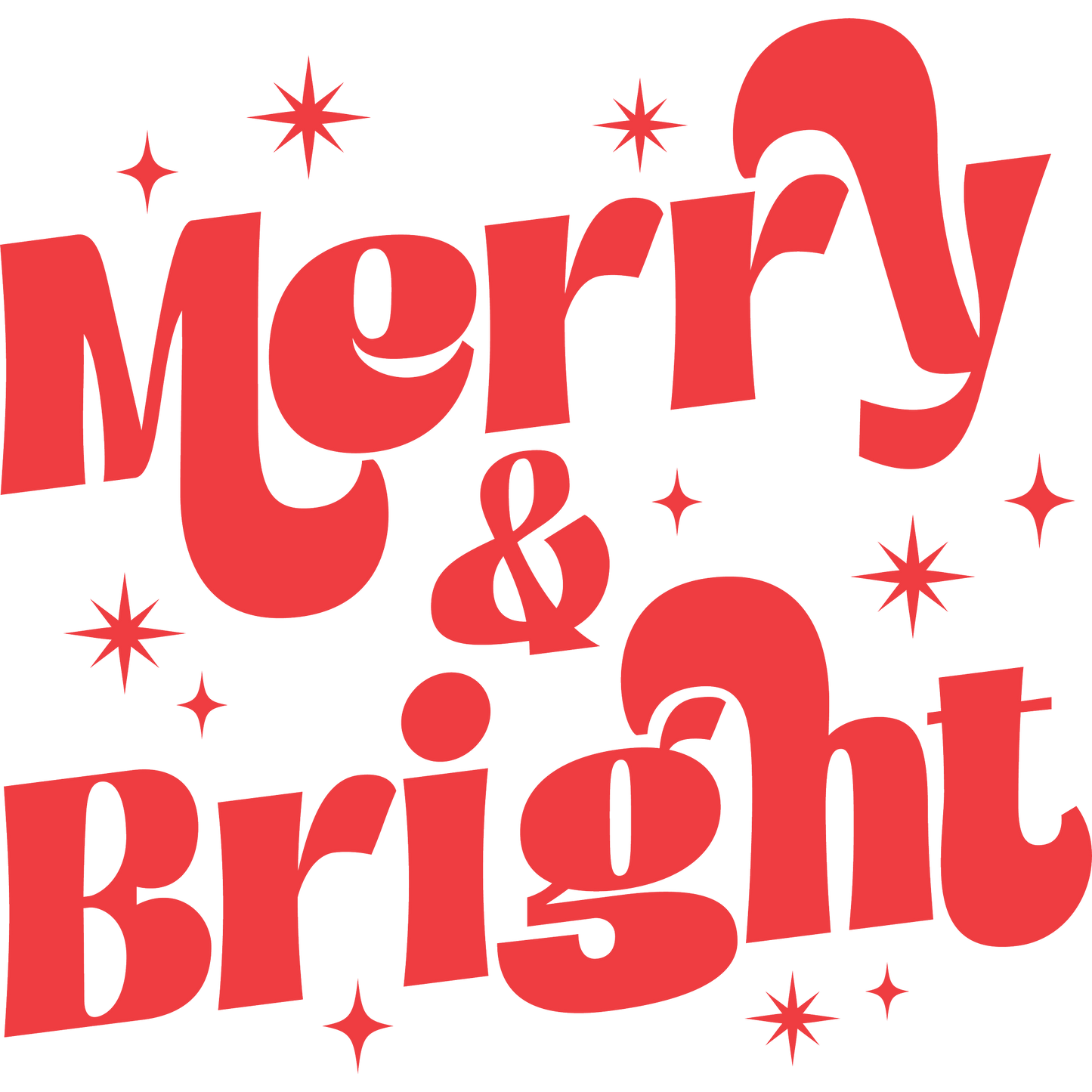 Merry and Bright Festive Holiday Decoration