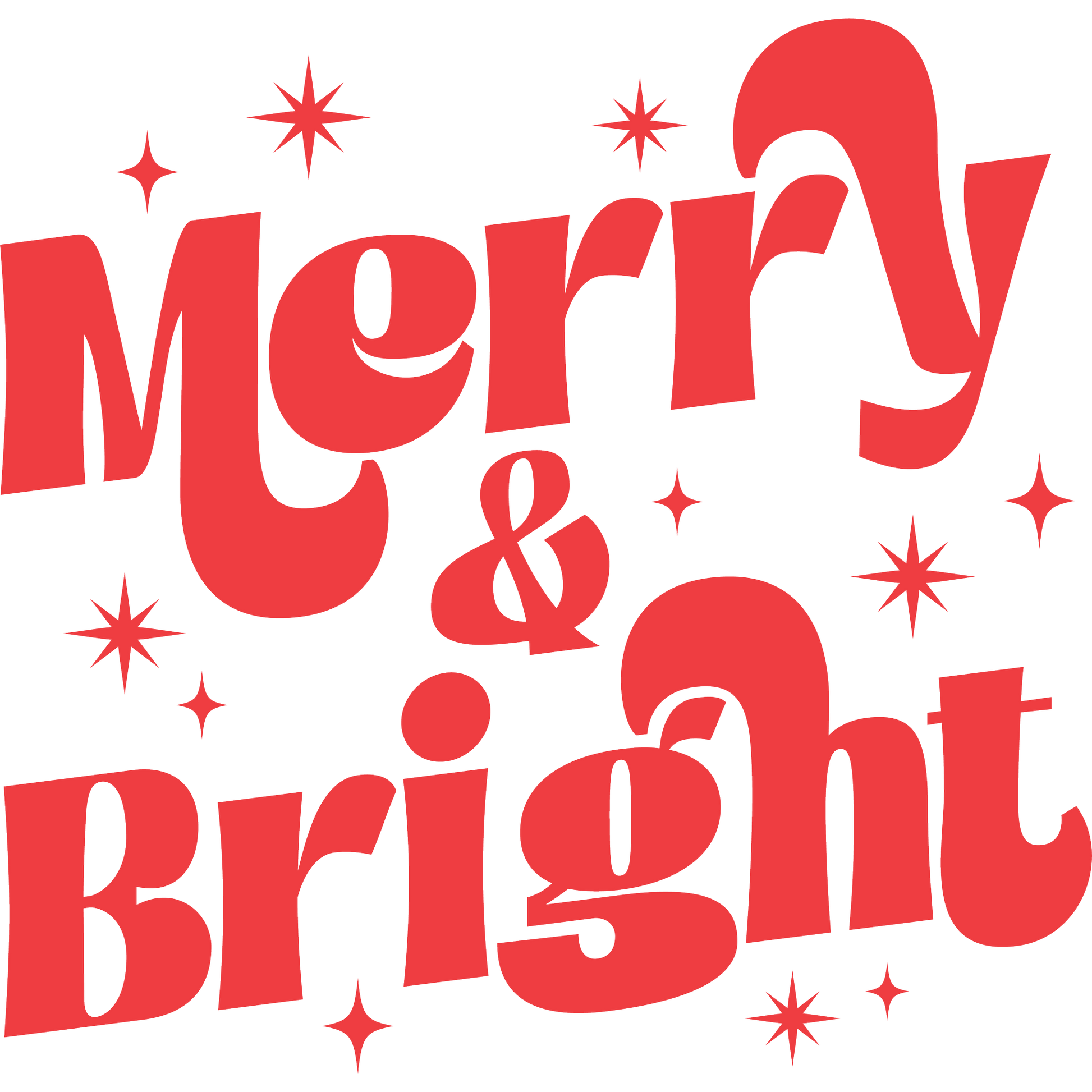 Merry and Bright Festive Holiday Decoration