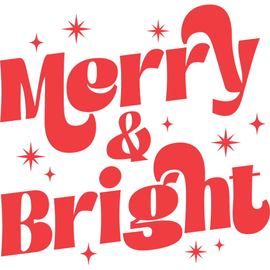Merry and Bright Festive Holiday Decoration