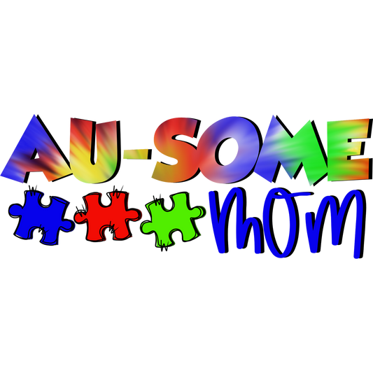 AU-SOME Mom Colorful Puzzle Pieces Design