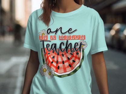 One in a Melon Teacher Graphic Tee Shirt