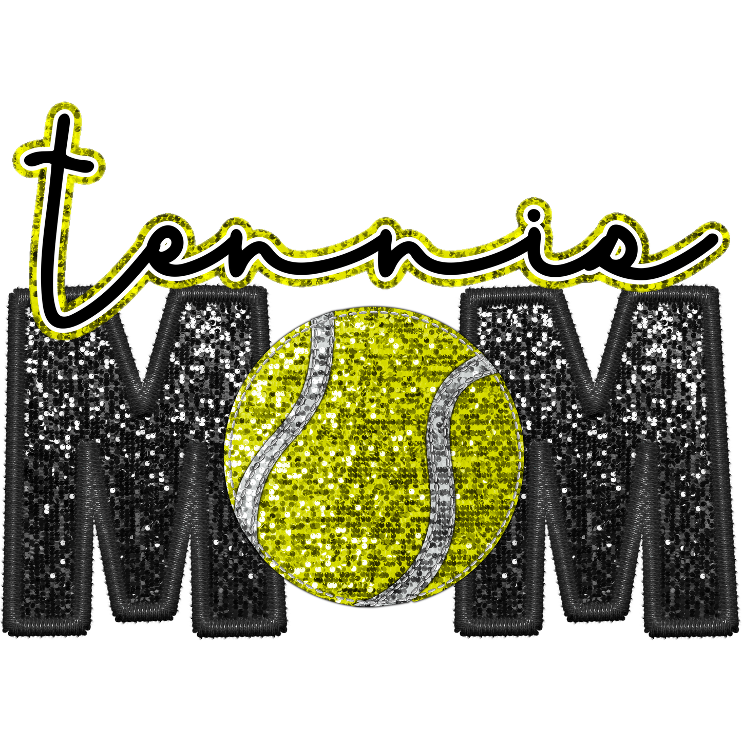 Shiny Tennis Mom Graphic for Enthusiastic Sports Moms