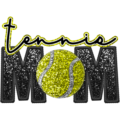Shiny Tennis Mom Graphic for Enthusiastic Sports Moms