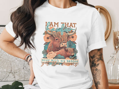 Mess With My Babies Get The Horns T-Shirt