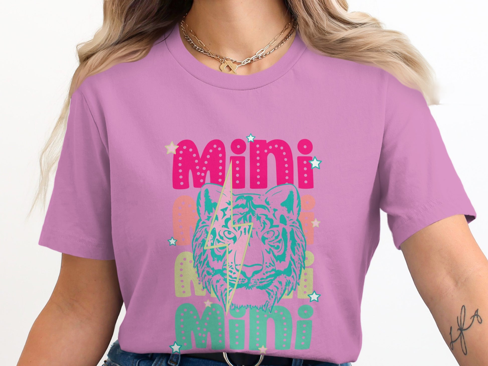 Mini Pastel Tiger Graphic T-Shirt Product