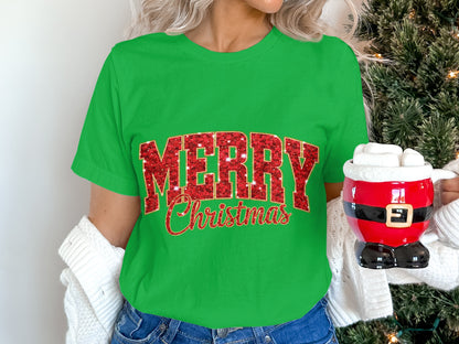 Merry Christmas Graphic T-Shirt for Festive Celebrations