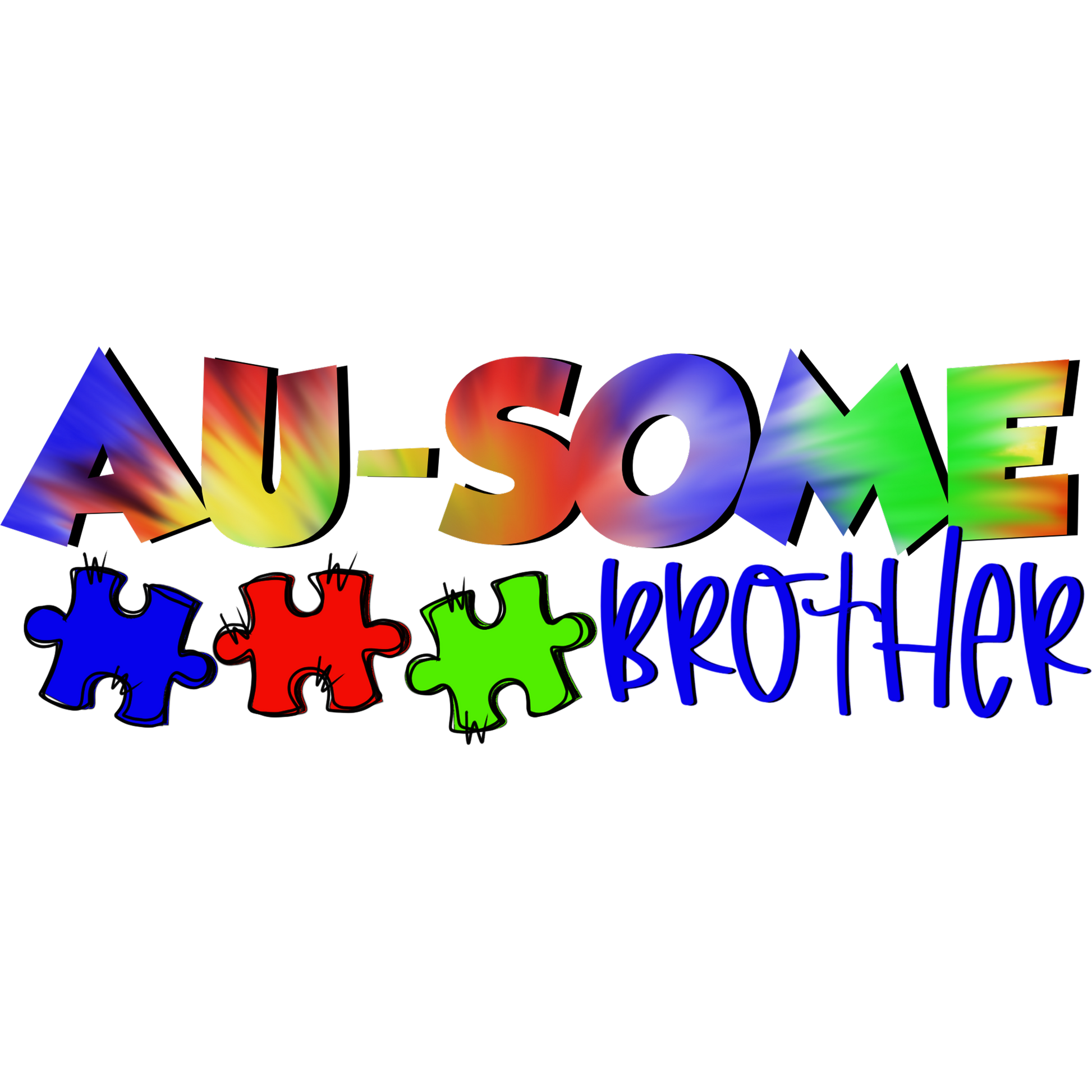 Colorful AU-SOME Brother Puzzle Design Product