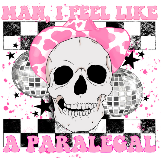 Man I Feel Like A Paralegal Skull Graphic Art Product
