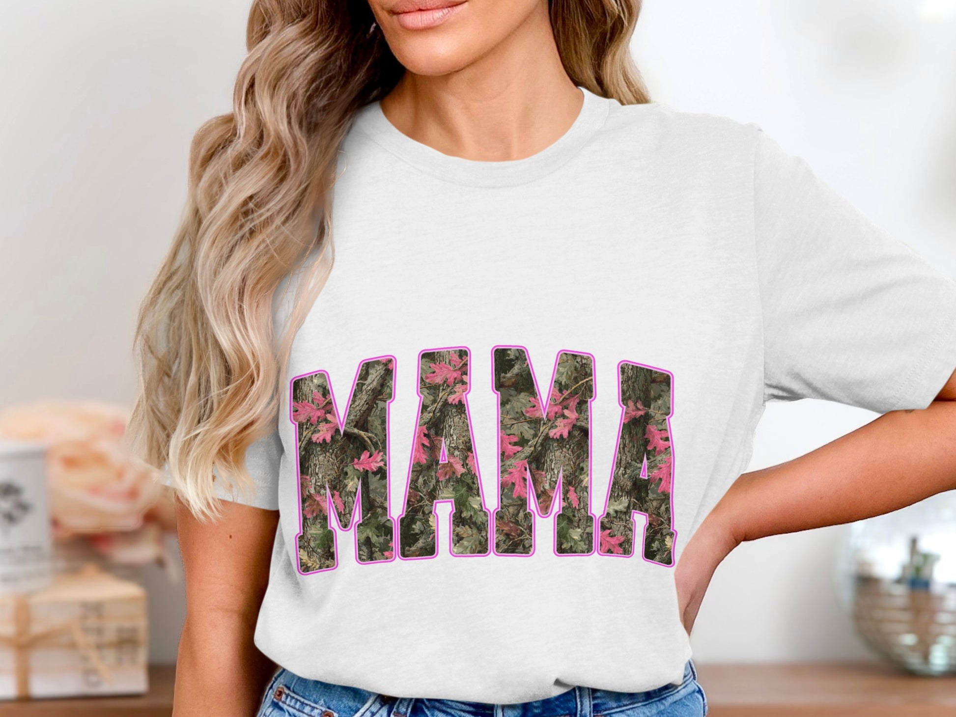 Floral Mama Graphic T-Shirt for Women Casual Outfit