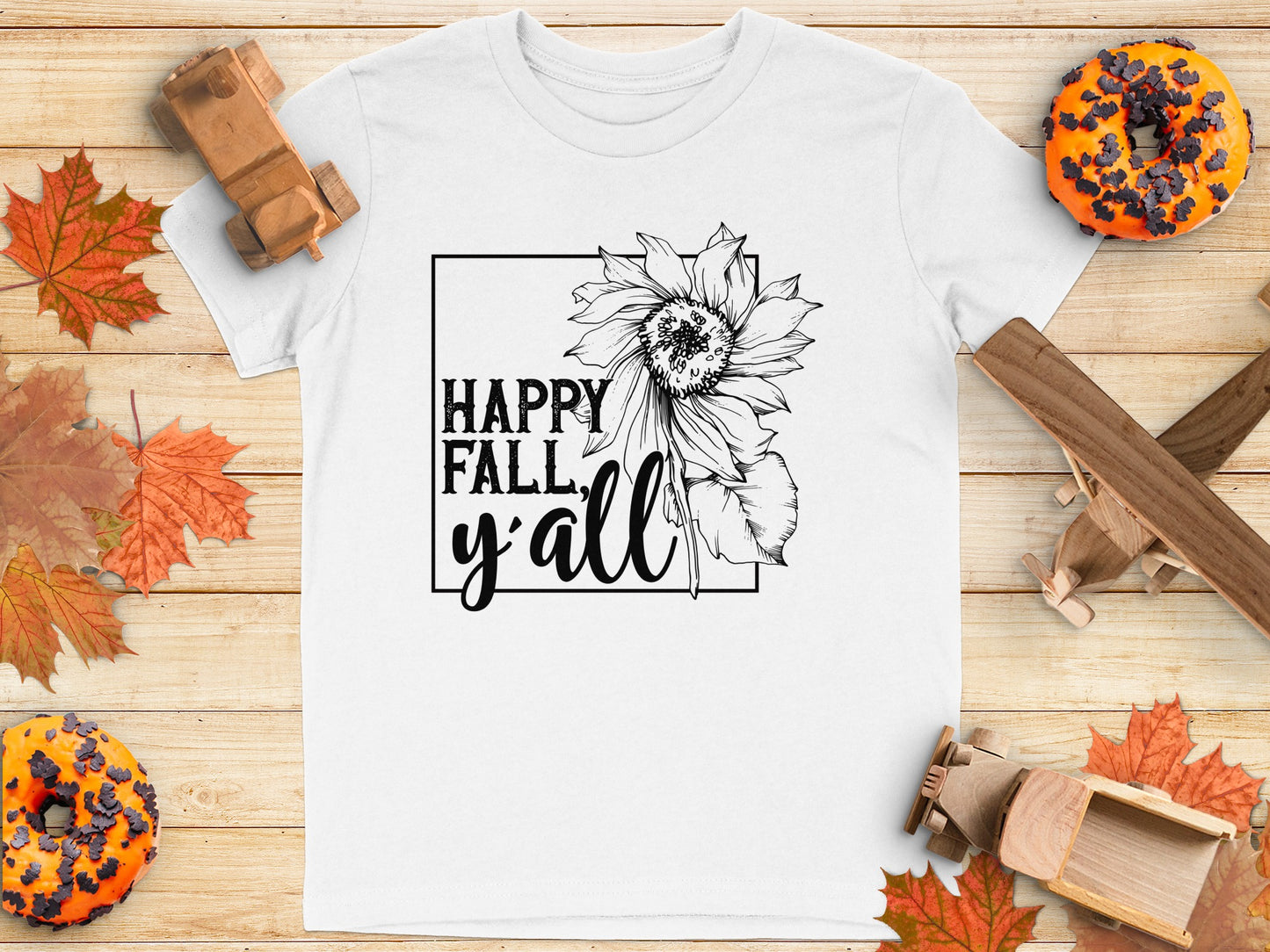 Happy Fall Y'all Graphic T-Shirt Fashion Apparel