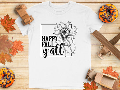 Happy Fall Y'all Graphic T-Shirt Fashion Apparel