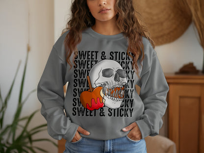 Sweet and Sticky Skull Design Sweatshirt product type