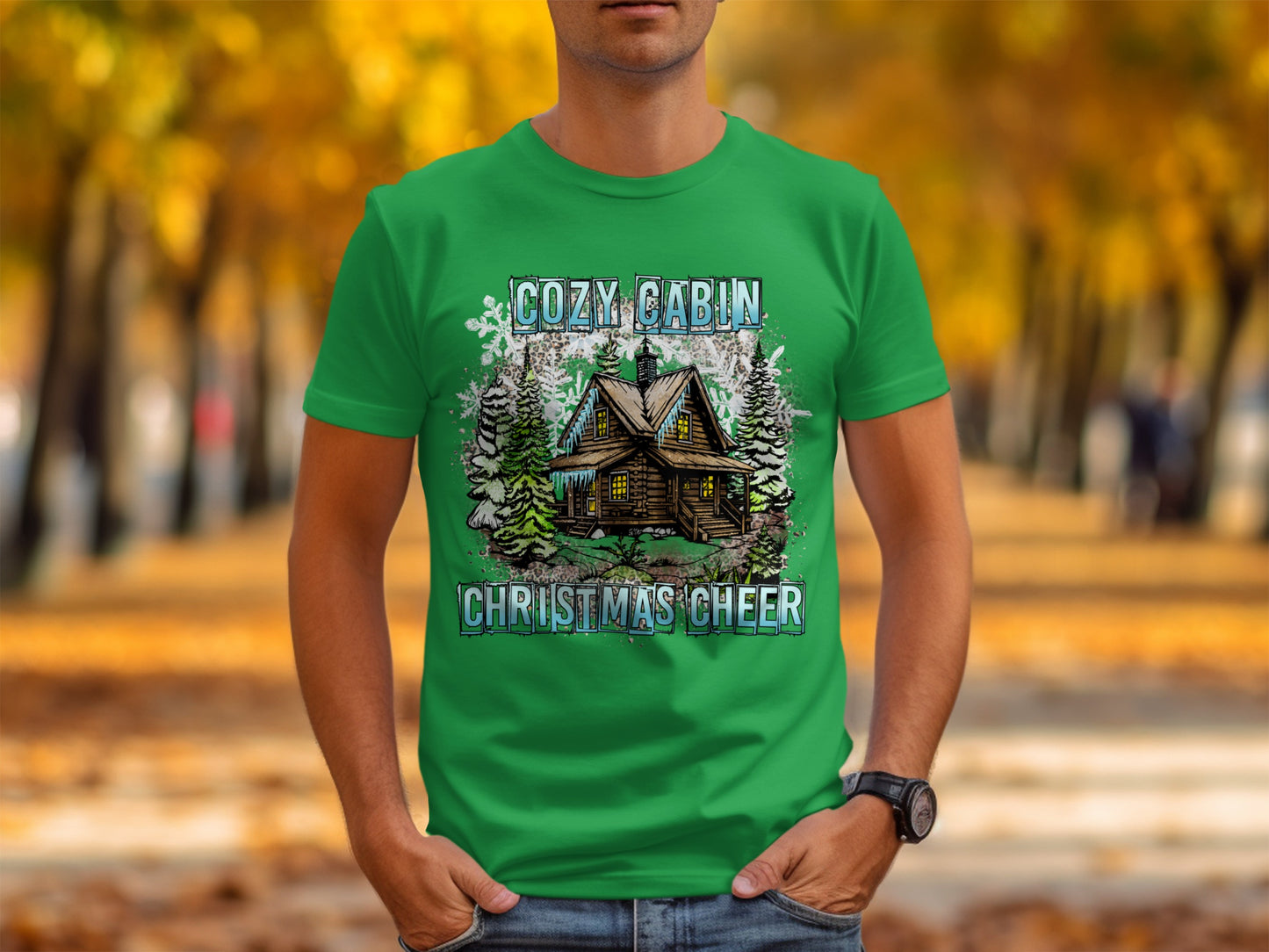 Cozy Cabin Christmas Cheer Graphic Tee