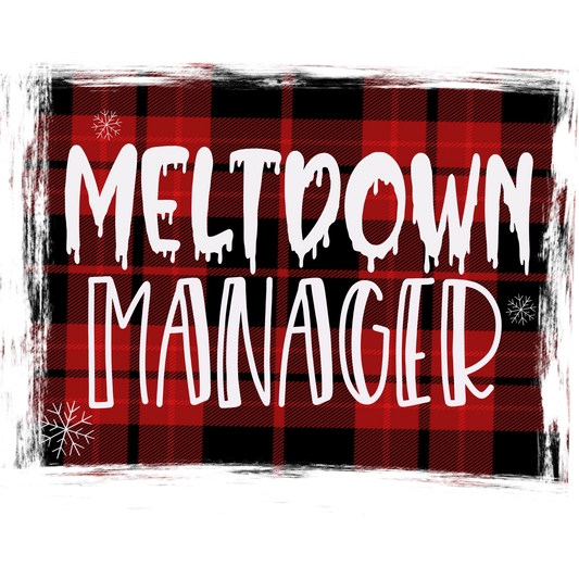 Meltdown Manager Plaid Holiday Design Poster