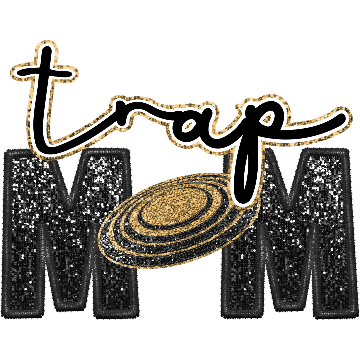 Trendy Trap Mom Glitter Design Fashion Statement Item