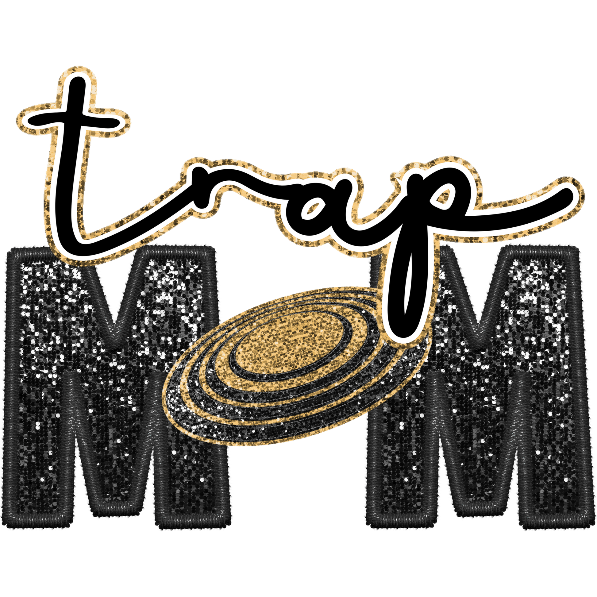 Trendy Trap Mom Glitter Design Fashion Statement Item