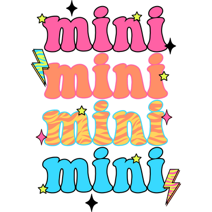 Retro Colorful Mini Text Graphic Design Poster