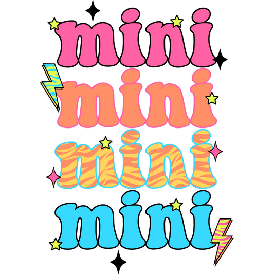 Retro Colorful Mini Text Graphic Design Poster