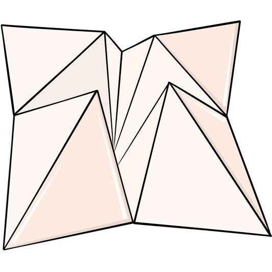Abstract Geometric Artwork Origami-Inspired Design