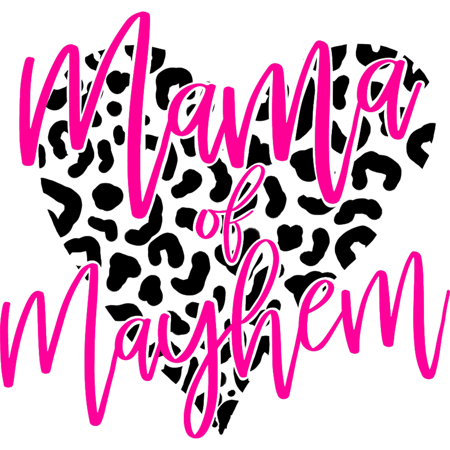 Mama of Mayhem Leopard Print Heart Design product