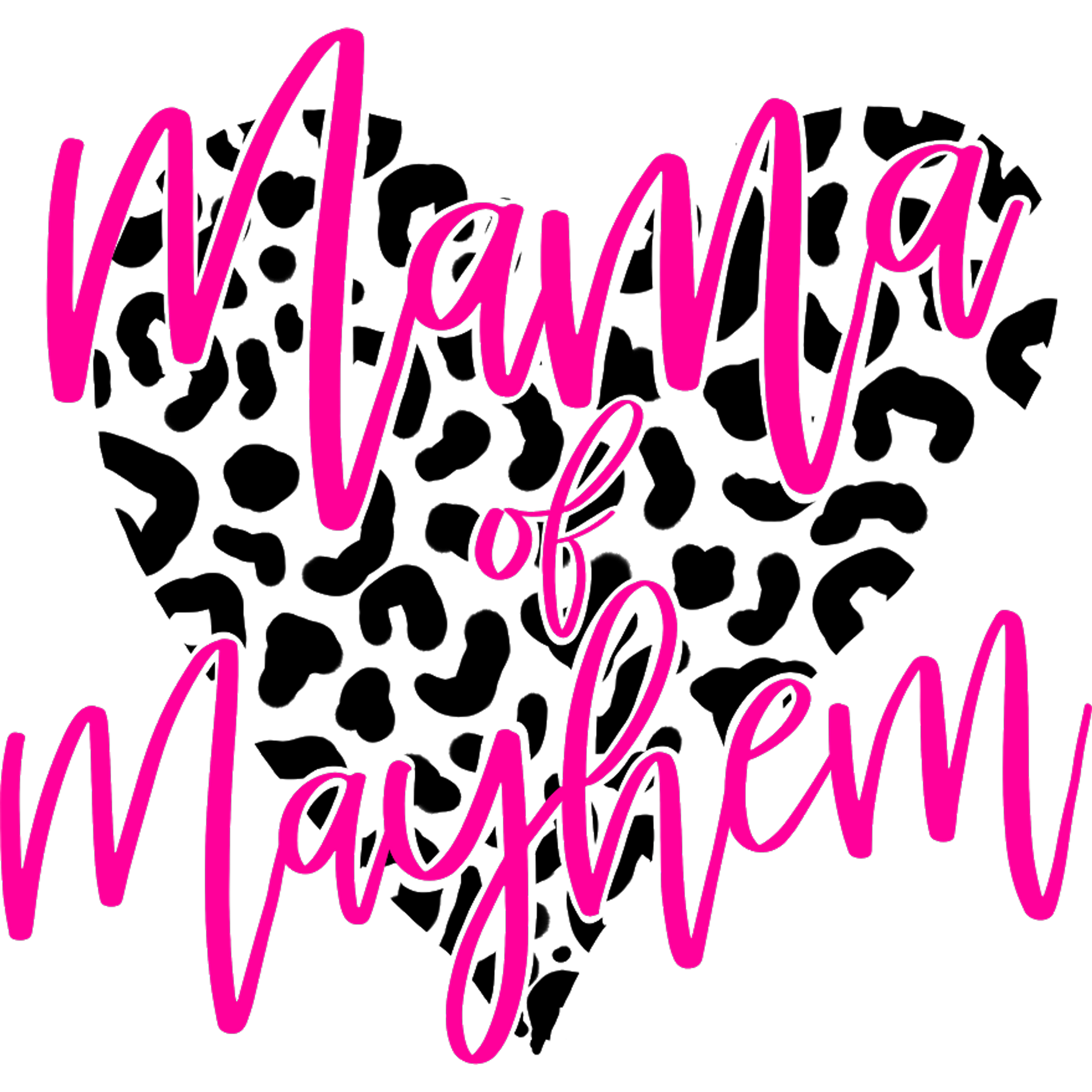 Mama of Mayhem Leopard Print Heart Design product