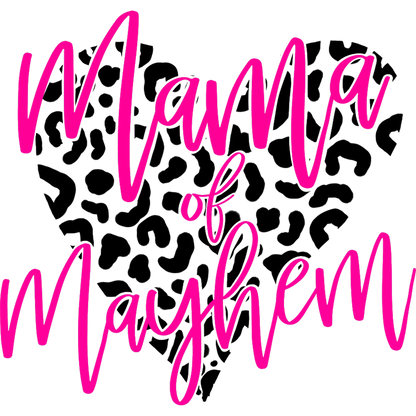 Mama of Mayhem Leopard Print Heart Design product