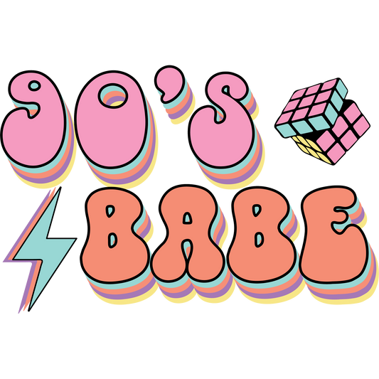 Retro 90s Babe Graphic Design Colorful Fun product