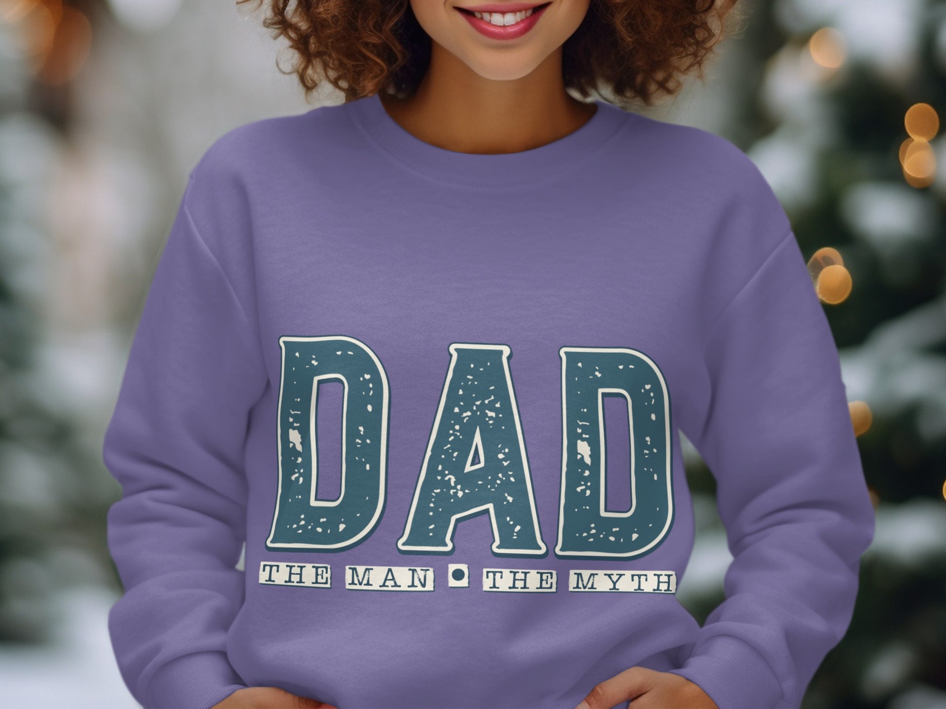 Dad The Man The Myth Text Design Sweatshirt